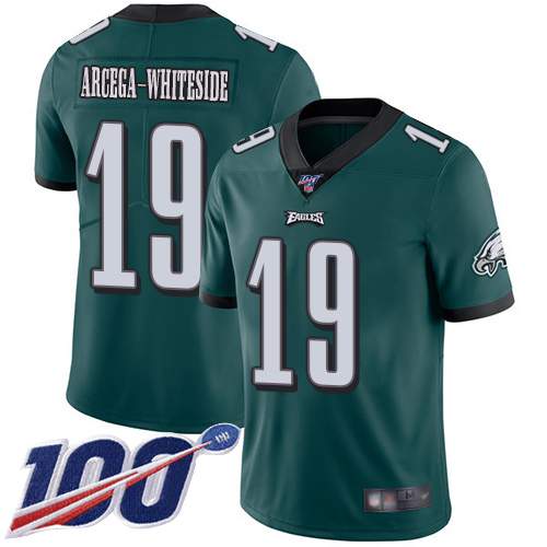 Men NFL Philadelphia Eagles #19 JJ Arcega-Whiteside Midnight Green Team Color Vapor 1